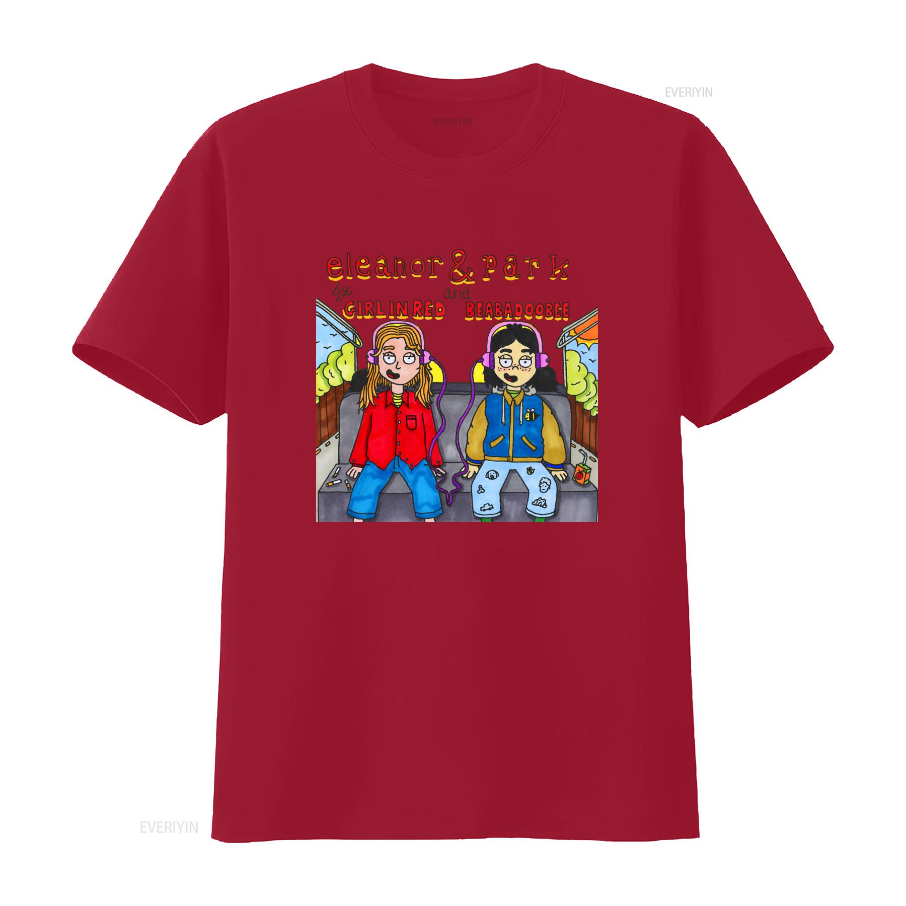 

Beabadoobee T Shirt Merch Eleanor Park Girl in Red vintage Washed Top For Everyday Wear Unisex Casual homme Slightly Breathable S