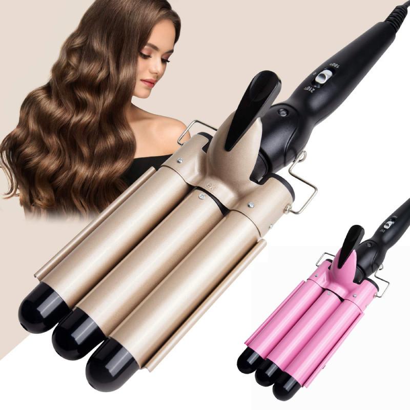 Ceramic Hair Salon 3 Barrel Hair Wave Waver Curling Iron Hair Wand Curler
