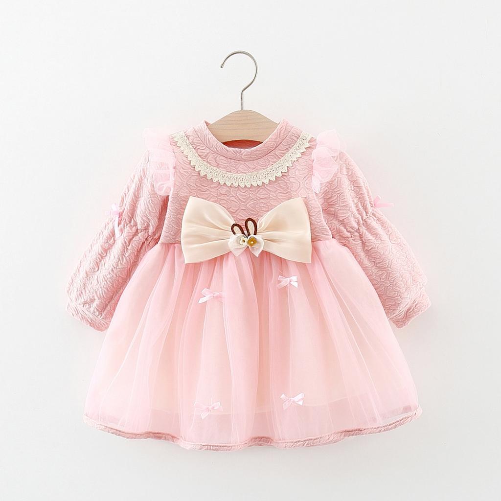 Girls' Princess Dress with Butterfly and Tulle Skirt for Party and Daily Wear