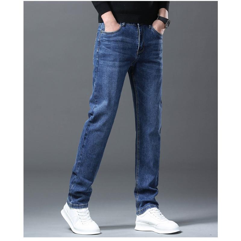 

Стильный бренд «люкс-лайт», прямые, для молодых и мужчин среднего возраста, деловой кэжуал, свободные, эластичные, длинные брюки 29 синий