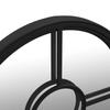 Black Round Mirror 40x4 cm Iron for Indoor Use
