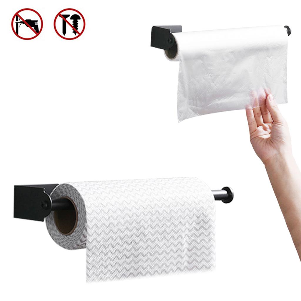 Punch-Free Toilet Paper Holder Self Adhesive Bathroom Kitchen Stainless Steel Toilet Roll Holder Wall Organizer Home Accessories