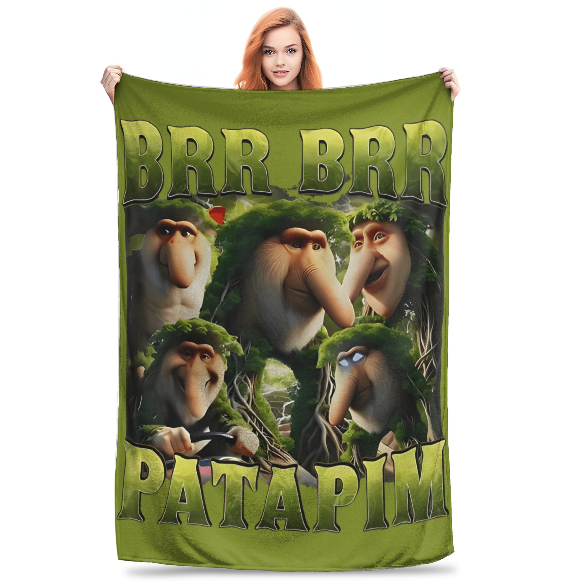 Tralalelo Tralala vs Tung Tung Tung Sahur Blanket Italian Brainrot  Wool Throw Blanket Home Couch Ultra-Soft Bedspread 30x40in