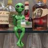 UV Protected Alien Garden Ornament Statue Hand-Painted Funny Rude Alien Sculpture Home Decor Yard Ornament