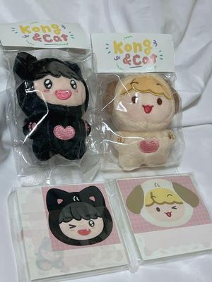 [USED] TXT Soobin and Taehyung Master Plush Toy with Memo and Stickers