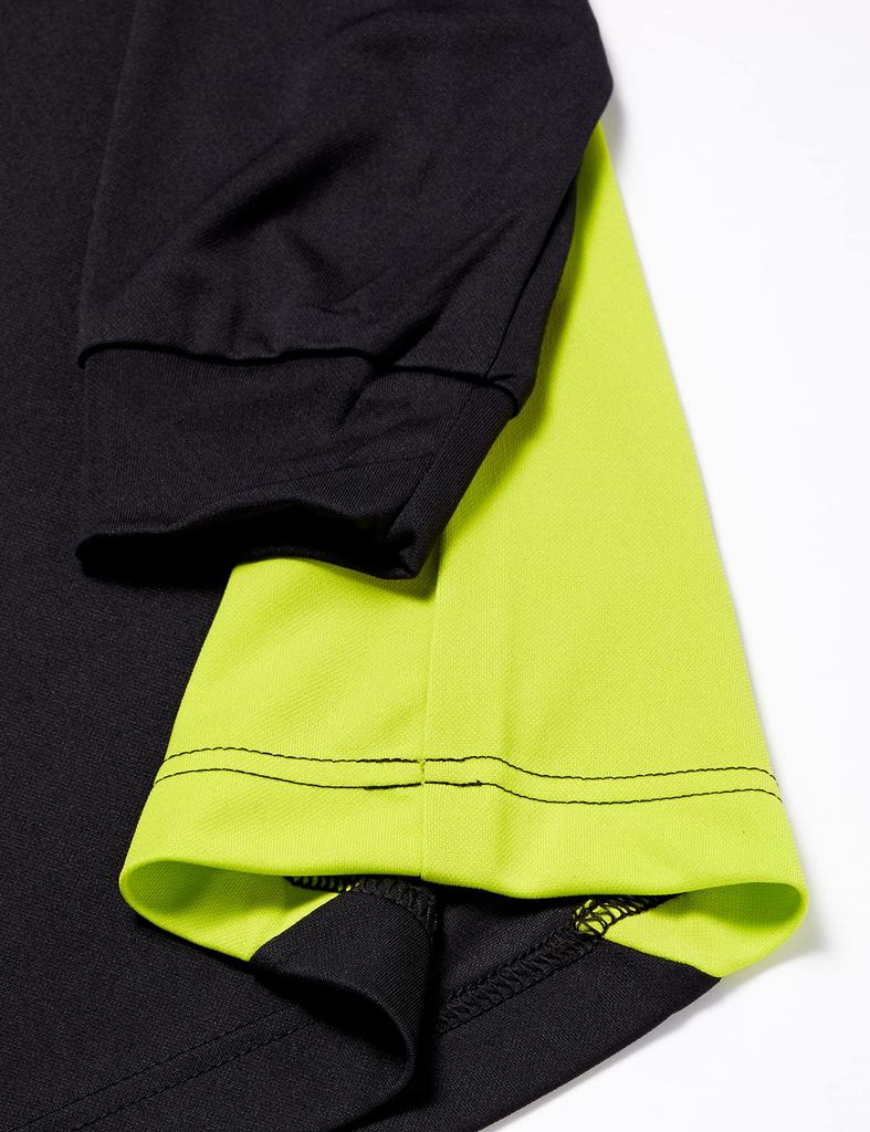 Mizuno Volleyball Game Shirt Black x Diva Blue x Lime Size 2XL to Japanese Size (Long Sleeve) V2MA9021, Green, (Equivalent 3L)