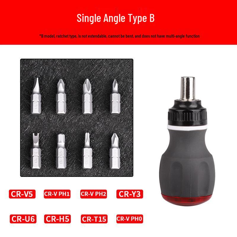 8-in-1 Multi-Angle Ratchet Screwdriver Set for Ski and Snowboard Repair