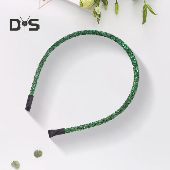 Dámská vlasová obruč Třpytivé flitry Elastická čelenka DIY Třpytivá Ručně vyráběná DIY Vlasová obruč Vánoční doplňky