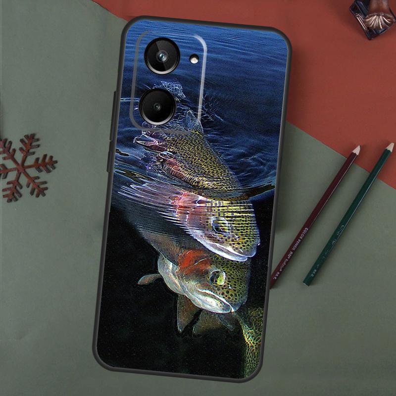 Vintage Trout Fishing Case For Realme 15 Pro GT7 GT6 C65 C67 C61 C53 C55 C51 C35 C63 C71 C75 11 12 13 14 Pro Plus