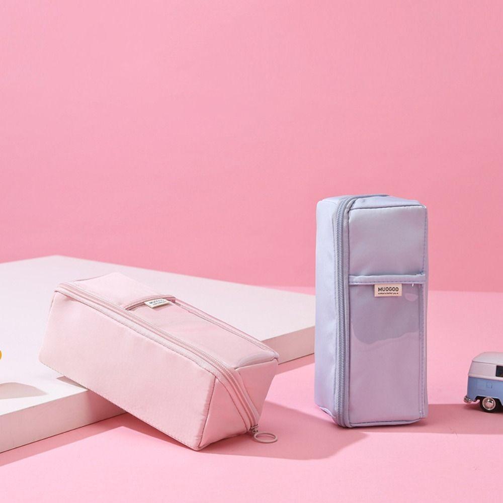 

Холст Пенал Сплошной цвет Канцелярские Сумки Эстетические Школьные Чехлы Дети