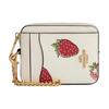 New Card Case Coated Canvas Card Holder Mini Women's Gold & Chalk Multicolor CAR32-IMCAH