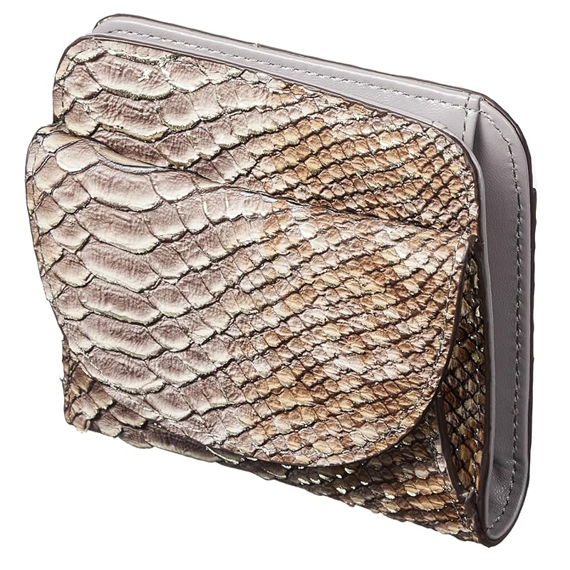 

[VOICE] Align align Italy Made by Atema cowhide Anaconda Diamantina ladies BOX type coin purse bi-fold wallet Elegant Na python Embossed Increased