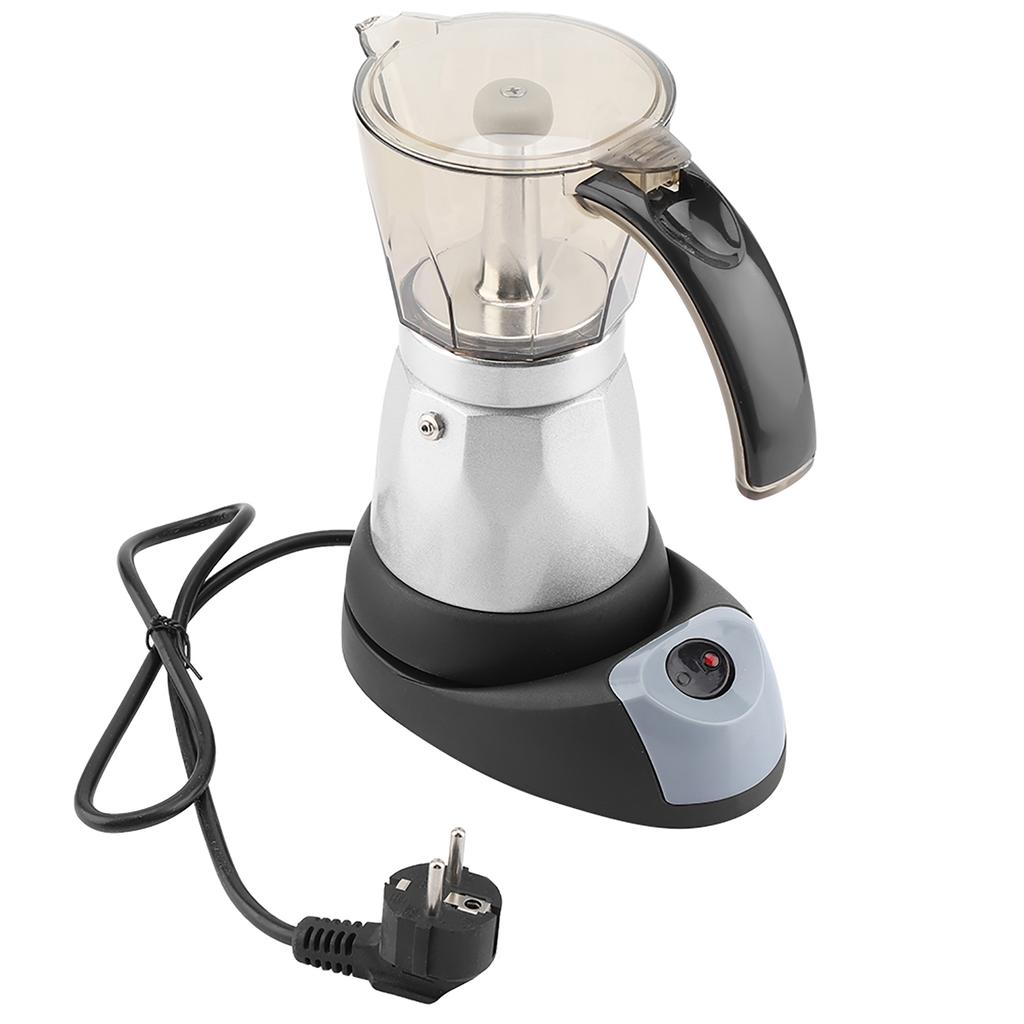 Aparat de cafea electric detașabil Espresso Moka de 480W, 300ML/6 căni, pentru bucătărie acasă