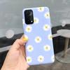 A74 Fodral För OPPO A74 CHP2219 Fodral Lyxigt Fjäder Dinosaurie Daisy Mönster Bakre Skydd För OPPO A74 5G CPH2197 A 74 Mjuk Capa