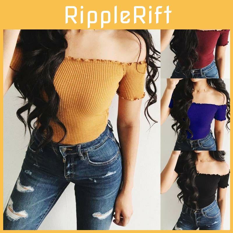 Elegante Top Canotta Estivo Casual da Donna a Spalle Scoperte Gilet Camicetta Per Uno Stile Senza Sforzo