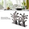 Coral Napkin Holder Iron Art Vertical Napkin Holder Multifunction Metal Napkin Holder Desktop Storage Rack for Bar Hotel