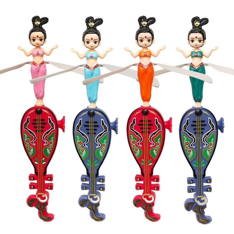 Flying Dolls Dancers Fairy Disc Spinner Toy 1Pcs Cartoon Gift for Kids Hand Throw Outdoor Game Park Fun