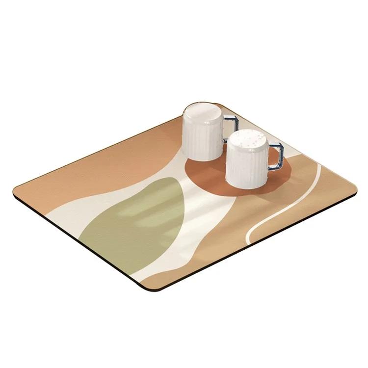 

Нескользящий коврик для сушки посуды 50x60 см, впитывающая подушка для сушки посуды для кухонной стойки