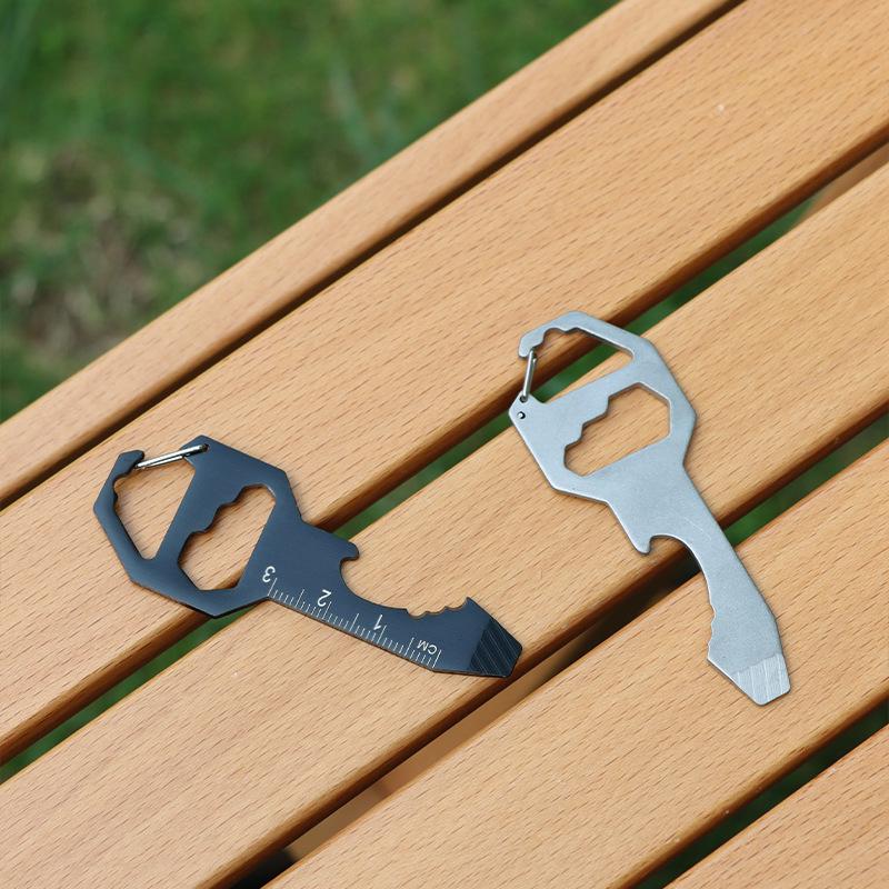Multi-Functional Keychain Tool: EDC Card, Bottle Opener, Hex Key, Pendant, Portable Screwdriver