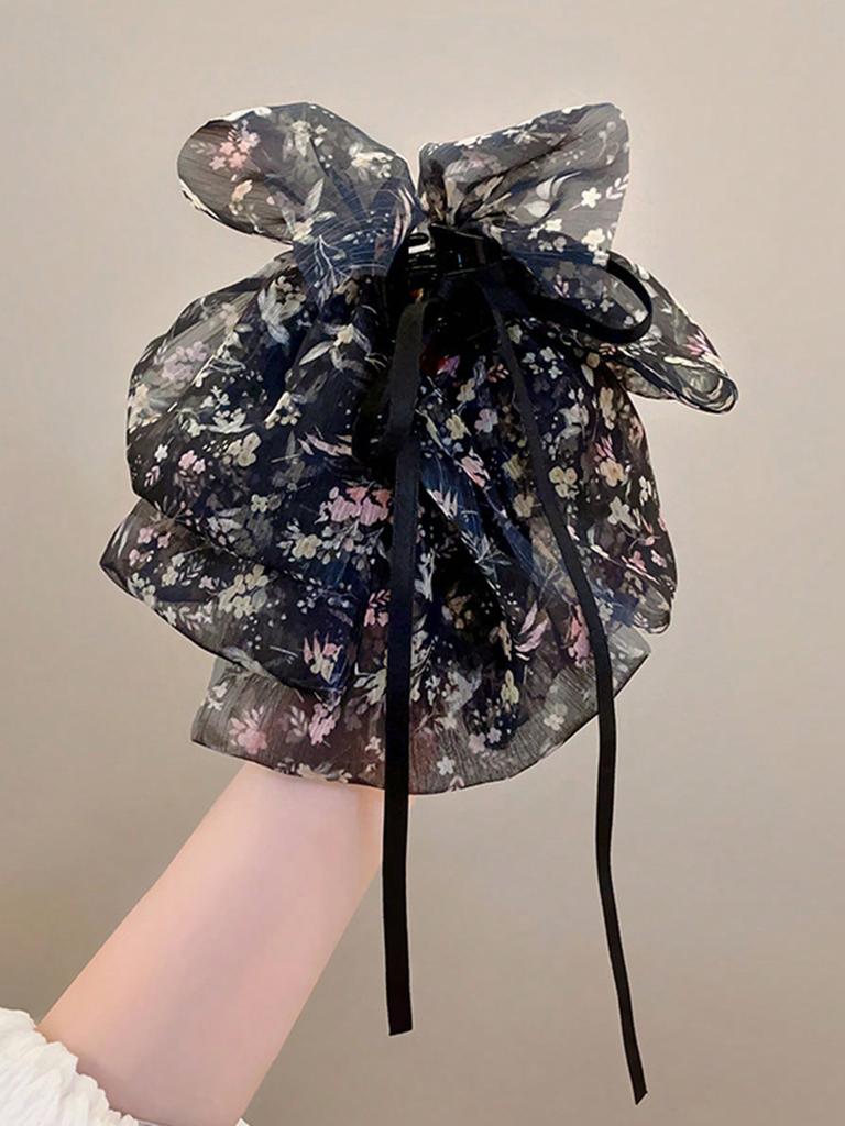 1 Pcs Fashion Chiffon Floral Bow Putte Hair Claws For Women Girls Party Hair Accessories
