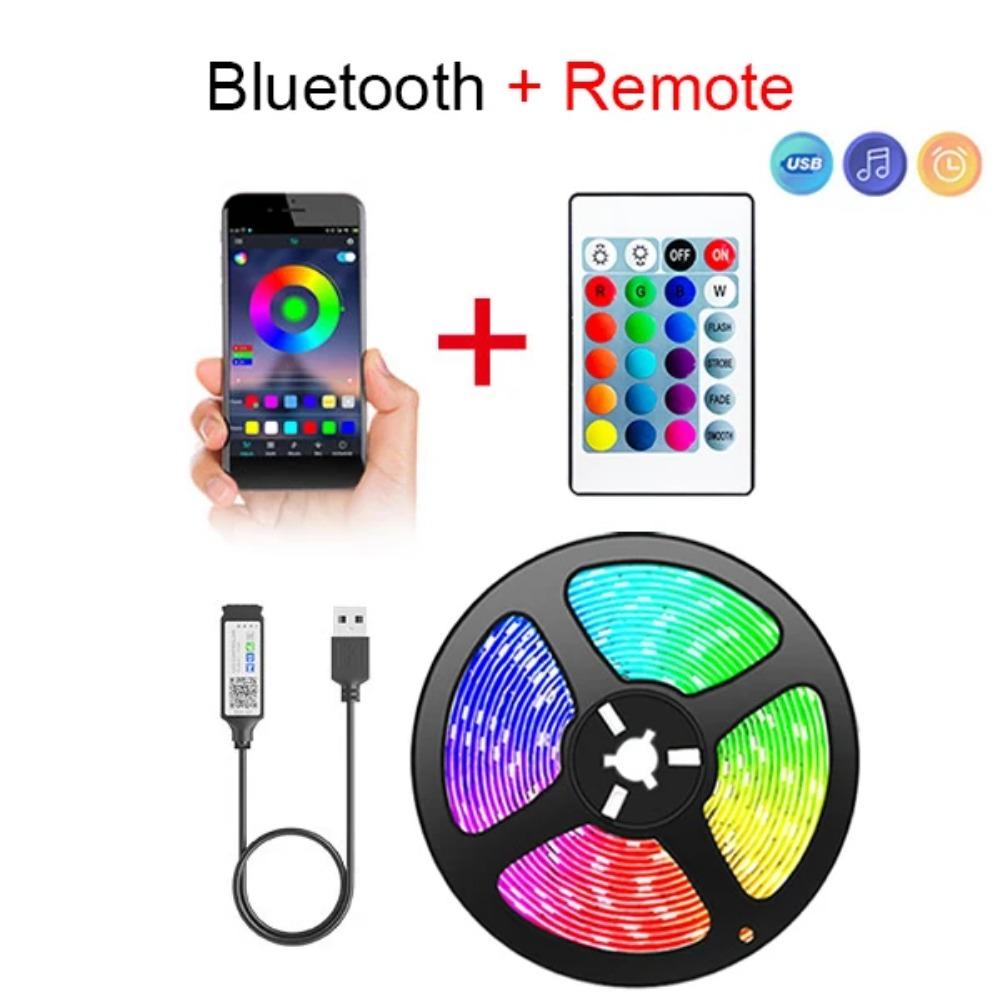 

Bluetooth USB Светодиодная лента 5050 SMD 5V RGB Гибкая светодиодная лента для телевизора Настольный диод 1m