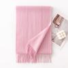 Autumn and Winter New Solid Color Scarf for Women Versatile Neck Scarf Thickened Warm Shawl Simple Tassel
