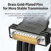 DB25 Male To Male Right Angle Connector Cable With Gold Plated Pin For Printer Scanner And External Storage Devices