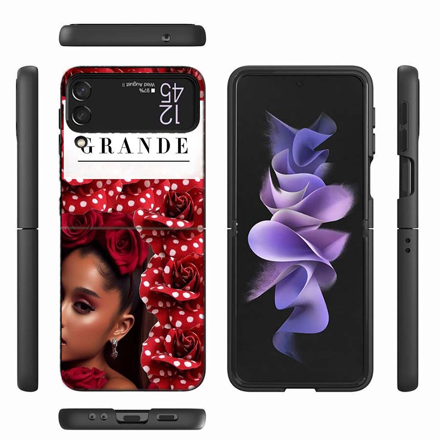 Ariana Grande Phone Case For Samsung Z Flip 6 7 5G Z Flip 5 Galaxy Z Flip 3 4 5G ZFlip Shockproof Hard Cover TPU PC Coque Capa S