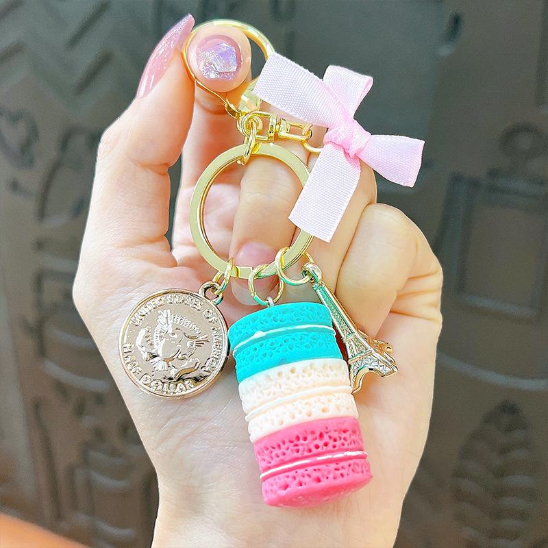 Macaron Dragon Keychain: Cute Creative Backpack Accessory & Best Friend Gift