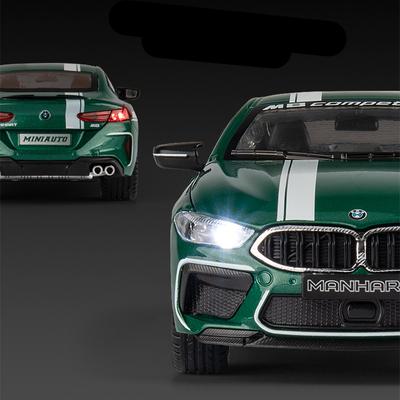 1:24 M8 MH8 800 Manhart Alloy Sports Car Model Diecasts Metal Toy Vehicles Car Model Sound Light Simulation Toys Gifts