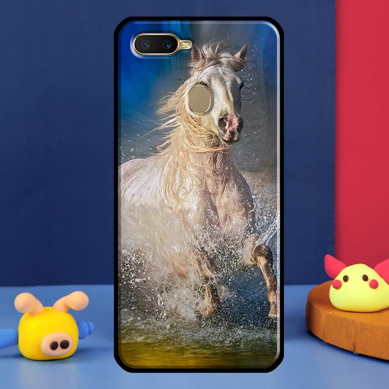 Horses Running Case For Oppo A98 A78 A58 A15 A16 A17 A5 A9 A91 A52 A72 A76 A96 A74 A94 A54 S A57 A77 Cover