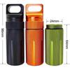 Aluminum Waterproof Bottles,Waterproof Capsule Seal Bottle Pill Box Survival Container Pills Storage Bottle,EDC Waterproof Box,Ternel