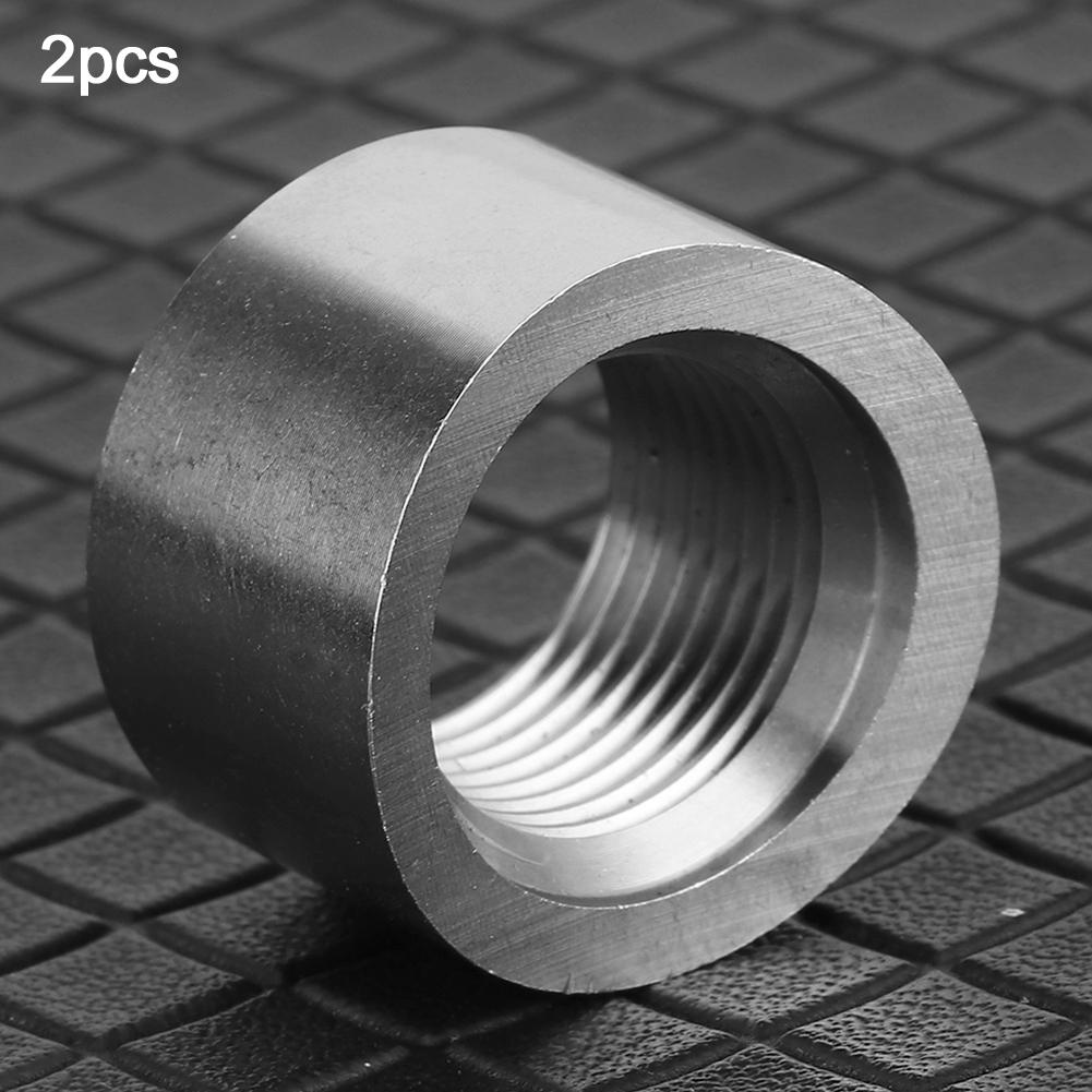 2PCS Oxygen Sensor Bung Stainless Steel SS304 M18 x 1.5 Internal Thread Notched O2 Oxygen Sensor Accessory