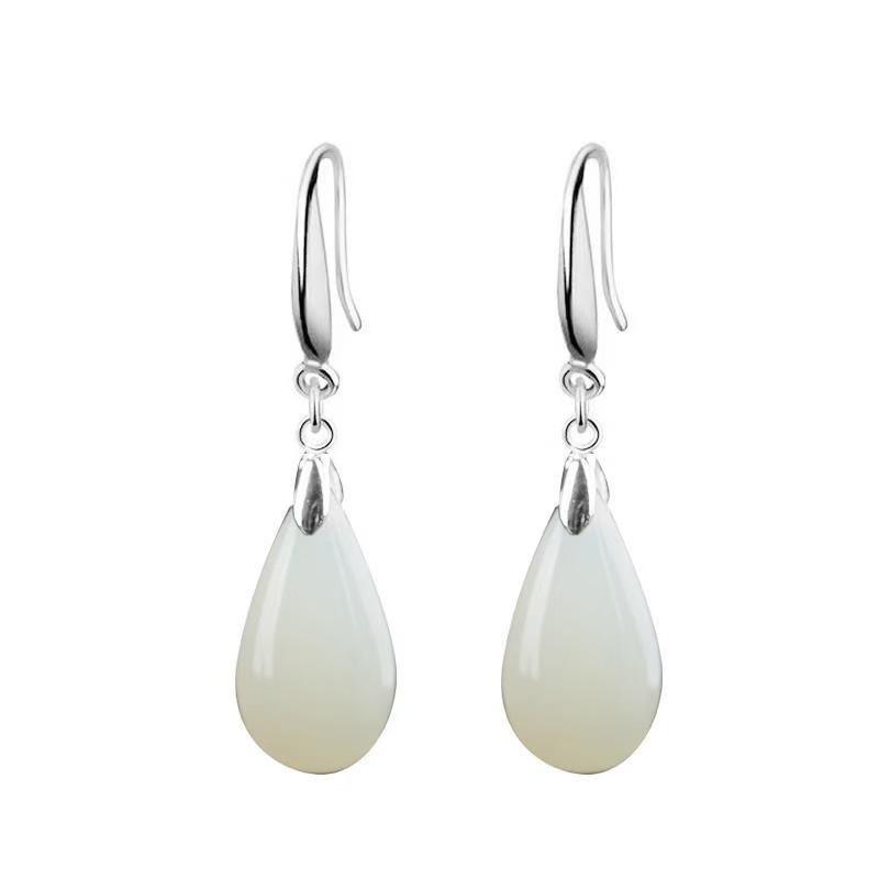 Elegant Silver Water Drop Earrings: 2026 Chinese Style, Retro Temperament