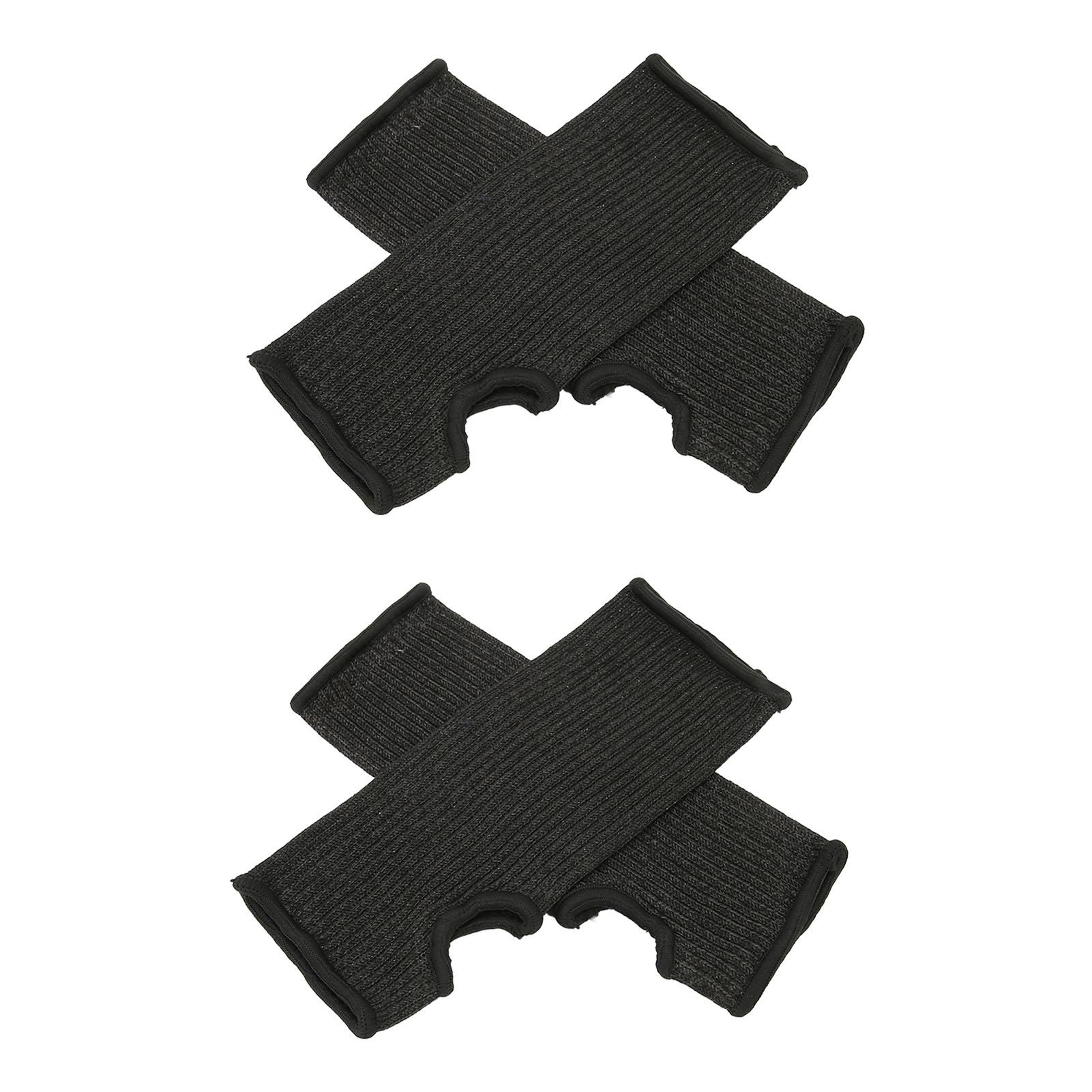 

4 шт., устойчивые к порезам, уровень защиты 5, прорезь для большого пальца, дизайн, хорошая посадка, черные, утолщенные, анти M