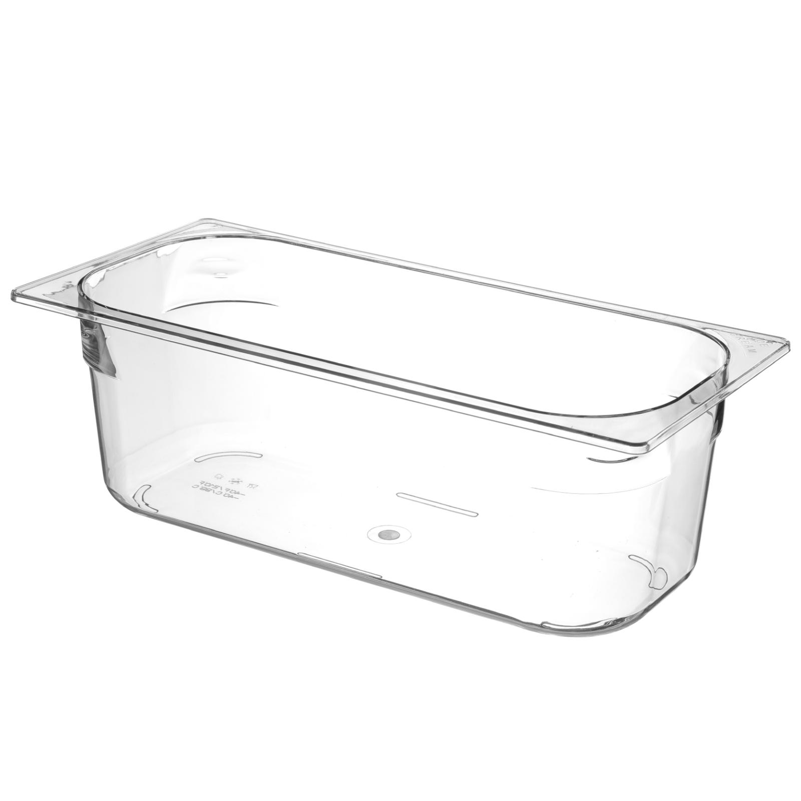 Eiscremebehälter aus Polycarbonat, 360 x 165 x 120 mm, transparent, 5 l, HENDI 807026