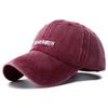 Fashion Letter Embroidery Washed Cotton Baseball Cap Retro Vintage Snapback Hat Adjustable Outdoor Sunscreen Hats for Women Men