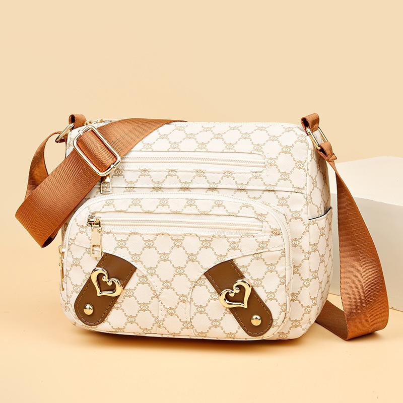 Mittleres Alter Muttertasche Damen-Umhängetasche mit Aufdruck