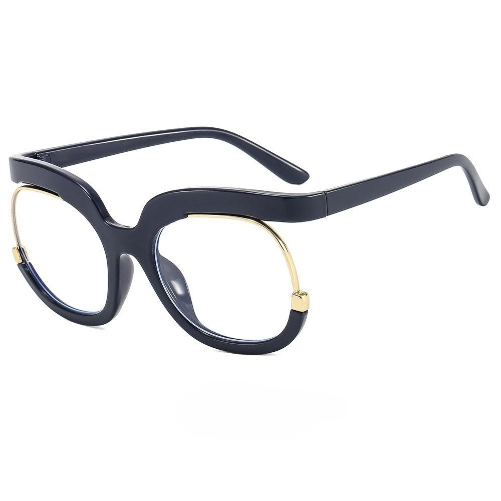 Women Oversized Reading Glasses Men Anti Blue Light Hyperopia Glasses Fashion Unique Round Frames Decorative Eyeglasses Diopter