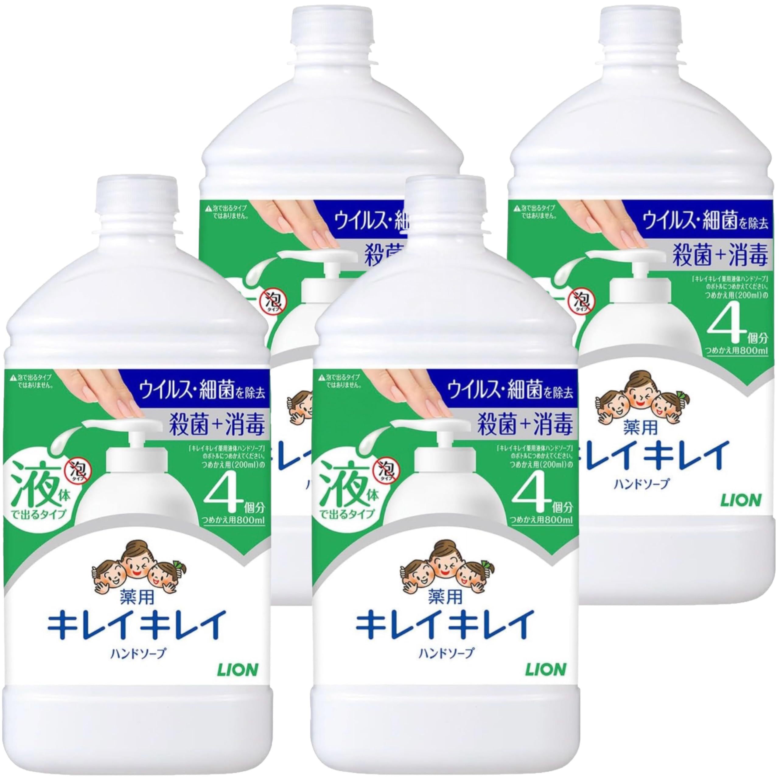 

capacity bulk set of KireiKirei Medicated Liquid Hand Soap Citrus Fruity Scent Refill 800ml x 4 pieces [Large purchase, 4]
