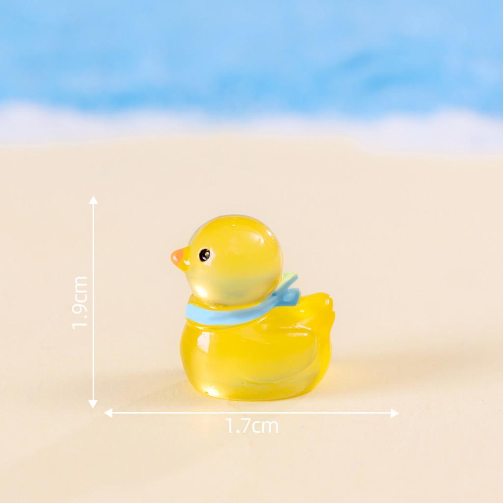 Luminous Landscape Micro Duck Resin Ornament Gardening Desktop Accessories Mini