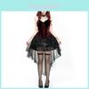Gothic Vampire Costume For Women With Polyester Fabric For Halloween Cosplay Events
