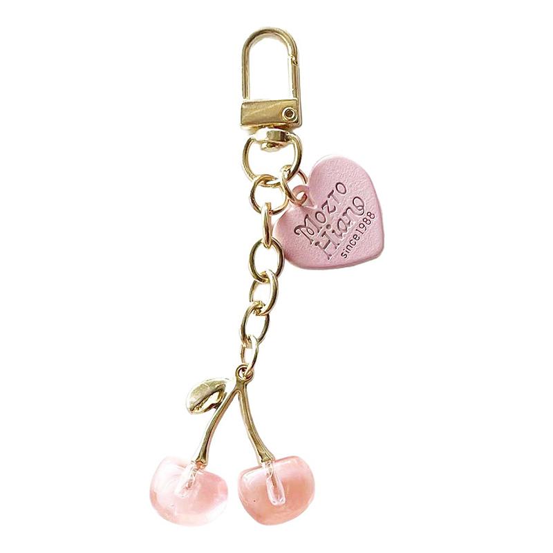 

1PC Realistic Durable Cherry Chic Keychain Realistic Cute Colored Charm Exquisite Bag Premium 9x3cm B