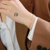 Square Zircon Double Layer Bracelet Stainless Steel Dainty Minimalist Chain Bracelet for Women Everyday Jewelry Gift