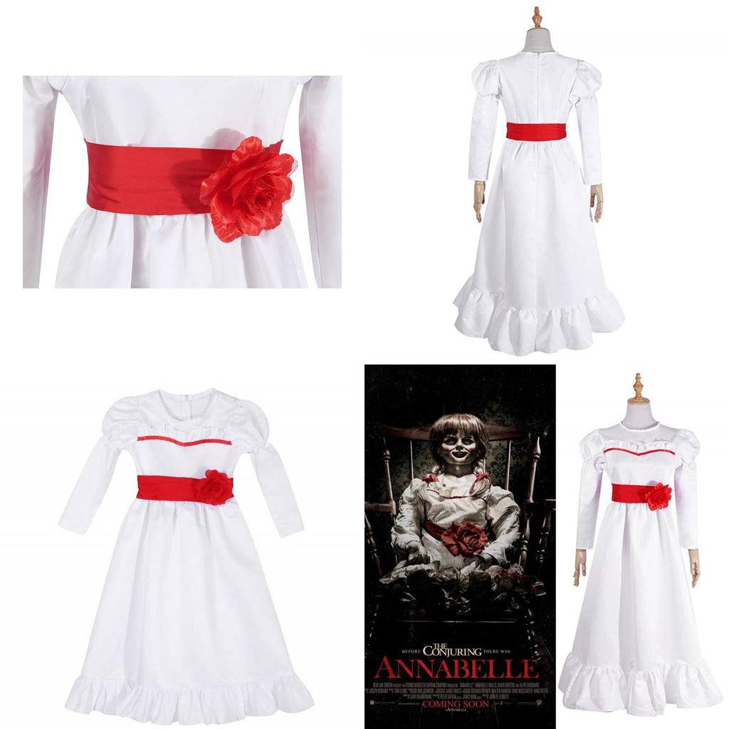 Bezaubernde Annabelle Creation Halloween Horrorpuppe Weißes Kleid Für Mädchen Und Erwachsene