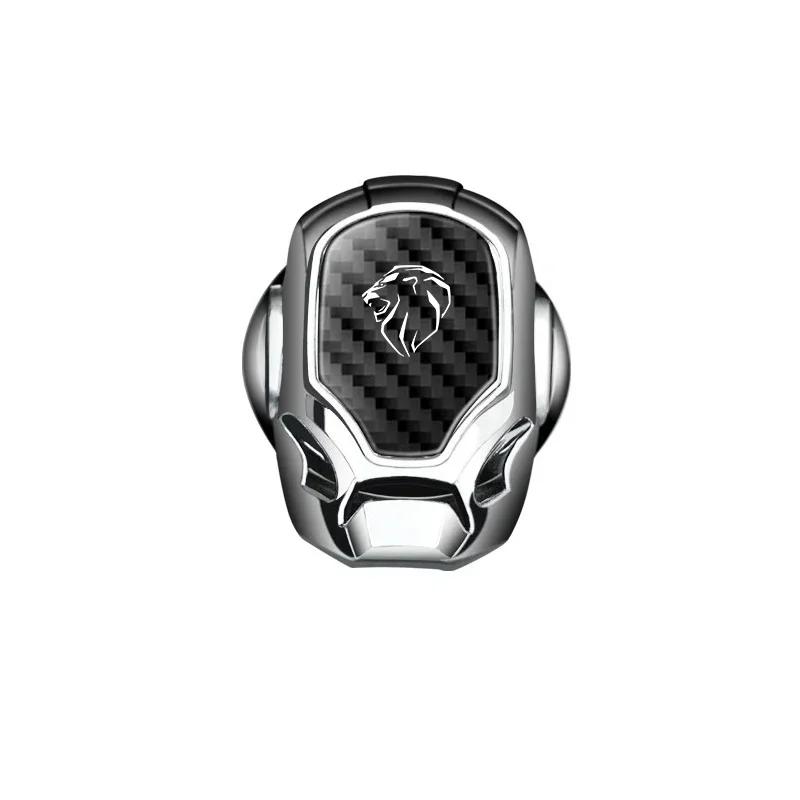

Car Sticker 2025 Hot Metal Car One-Click Start Button Cover For Peugeot 206 307 308 3008 207 208 407 508 2008 5008 107 106 205 4 серебряный