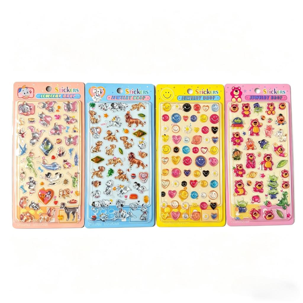 New Cute Kawaii Cartoon Creative Crystal Sticker Diary Gift Toy Phone Case Laptop DIY Handmade Decoration K