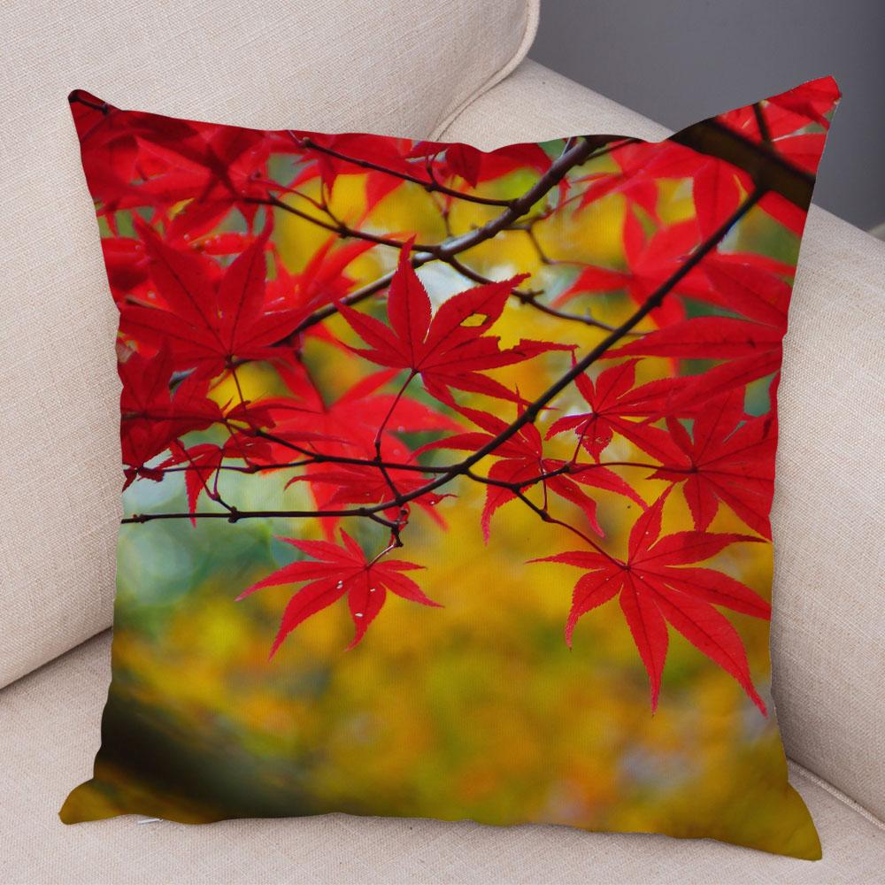 Floral Beige Letter Print Pillowcase Sofa Home Decor Floral Cushion Cover Pillowcase