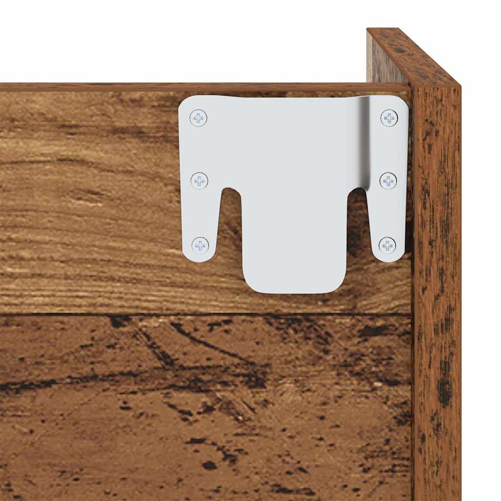Shoe Cabinet with Shelf Rustic Wood Look 60 x 18 x 60 cm Engineered Wood