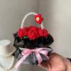Handmade Crocheted Flower Basket Rose Sunflower Flowers Bouquet Couples Valentine'S Day Mother'S Day Teacher'S Day Gifts